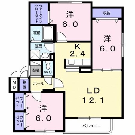 キャトルセゾンBの物件間取画像